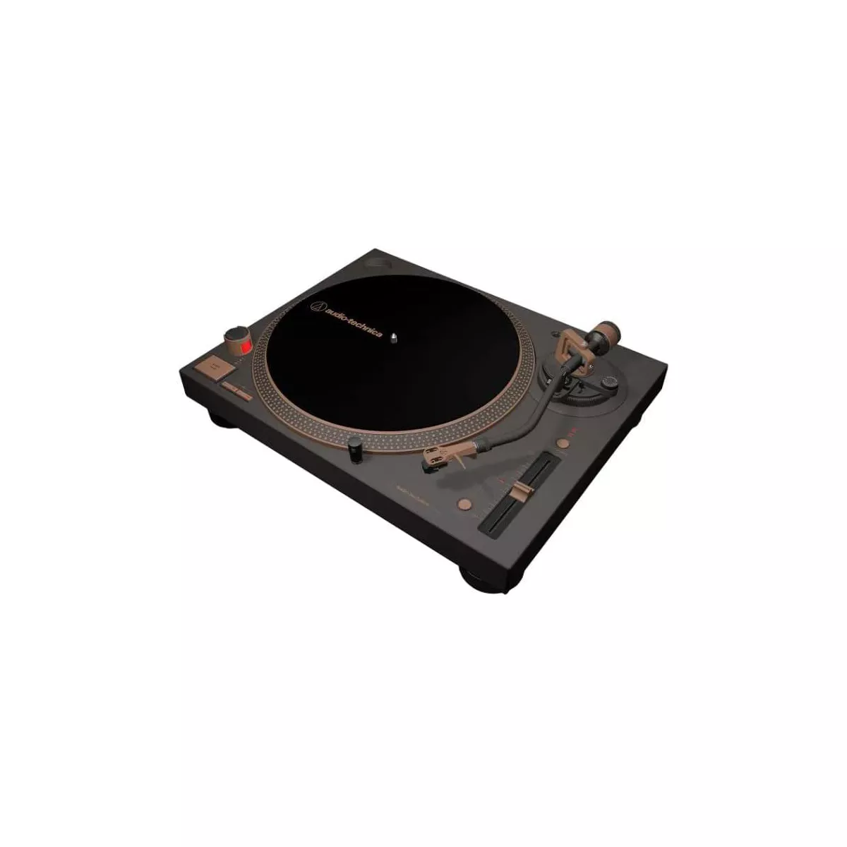 Audio Technica AT-LP120XUSB-BZ USB-Direktstream-Plattenspieler (Modelljahr 2025). Farbe: Bronze. 3-Gang-Plattenspieler mit integriertem Vorverstärker und Digitalwandlung.