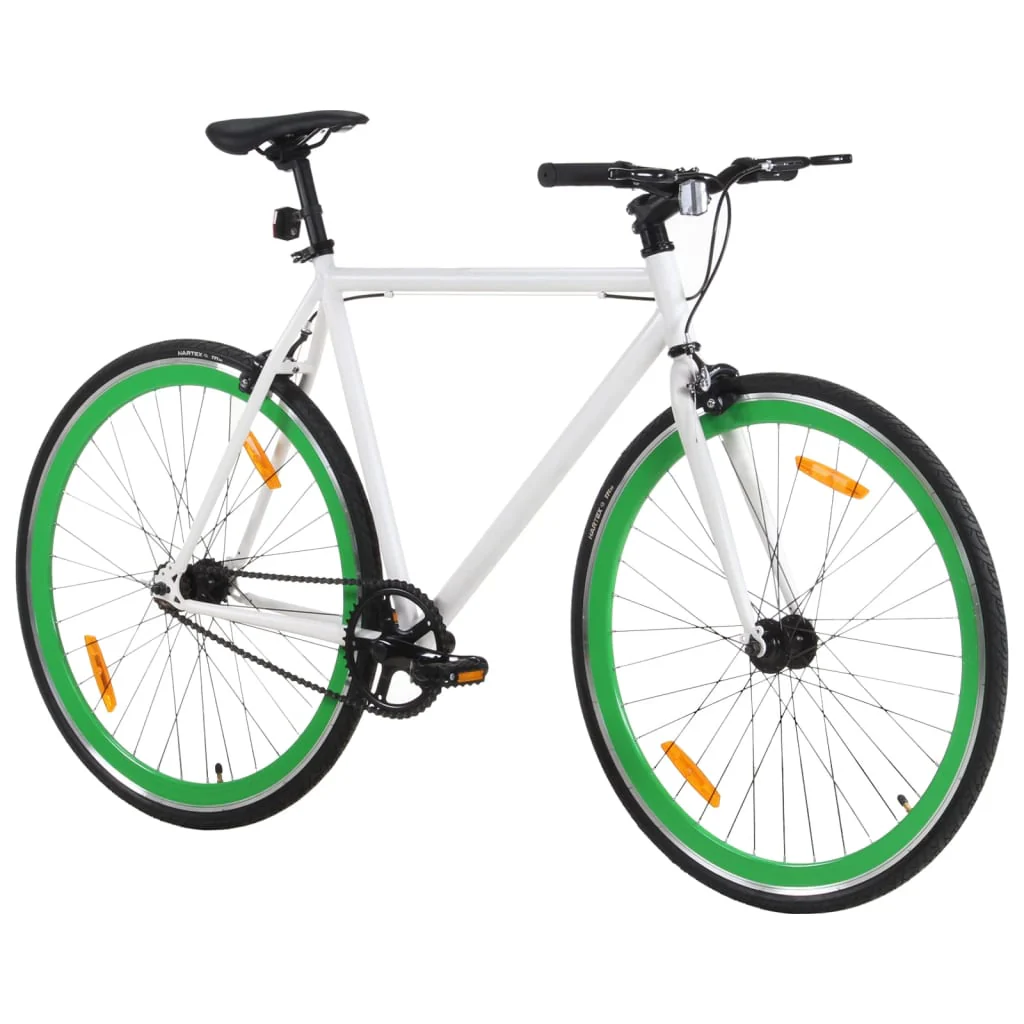 2025 Weiß-Grünes Fixie-Bike 700c 55cm V68