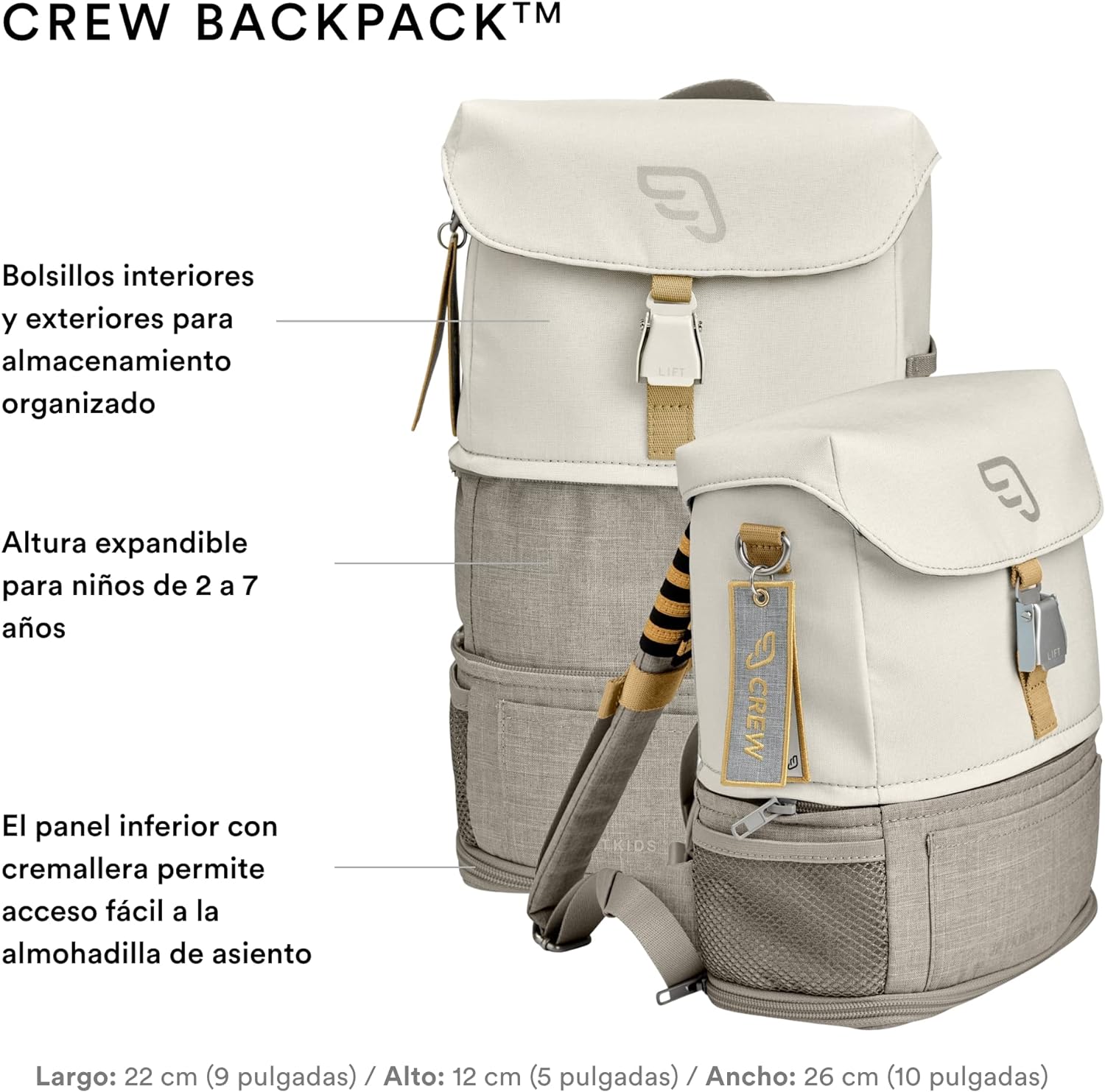 JetKids by Stokke Reise-Set – Enthält einen Kinderkoffer zum Draufsitzen mit Flugbett + Crew-Rucksack – Ideal für Kinder von 3 bis 7 Jahren