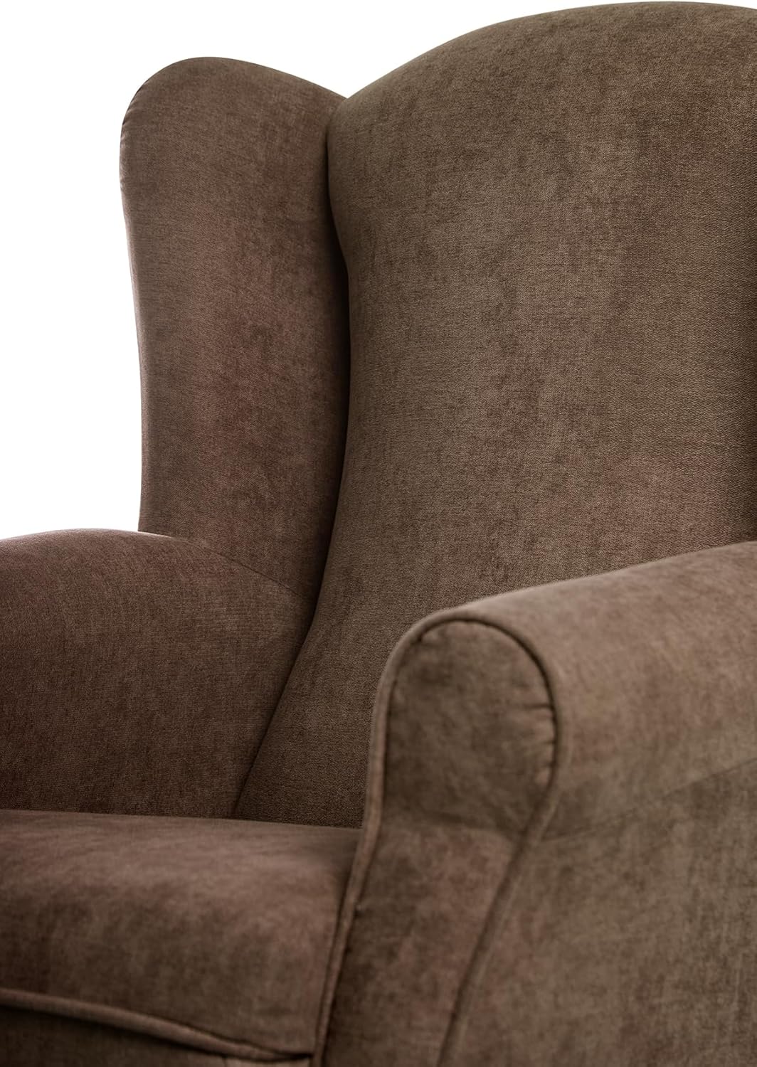 SUENOSZZZ-REST SPECIALISTS SUENOS ZZZ - Irene Sessel, Ohrensessel mit Stillfunktion, bezogen mit fleckenabweisendem braunem Stoff, Sessel für Schlafzimmer, Wohnzimmer oder Babyzimmer