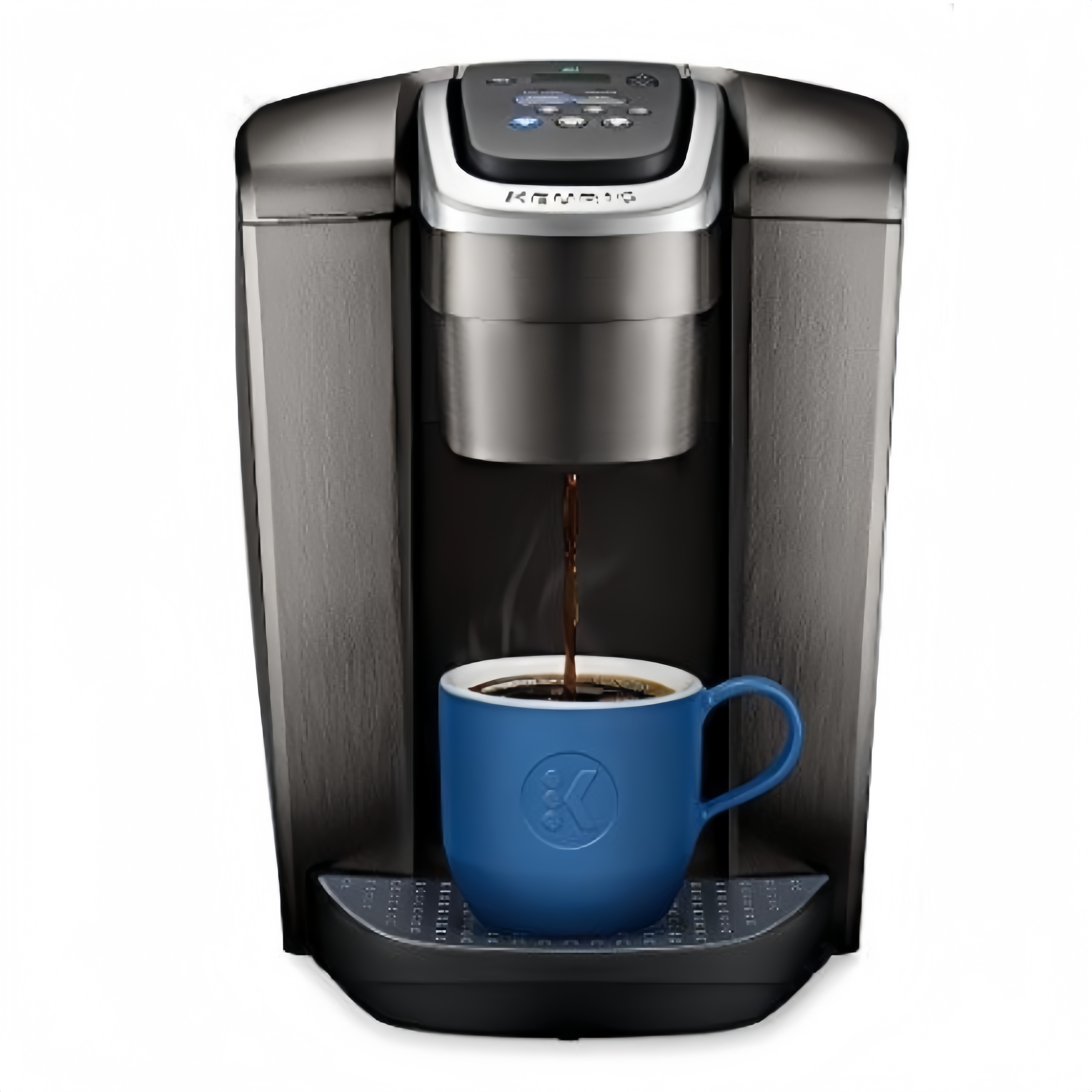 Keurig K-Elite Einzelportions-Kaffeemaschine mit K-Cup-Kapseln, Kapazität für Eiskaffee, Oberfläche in gebürstetem Schiefer-Look
