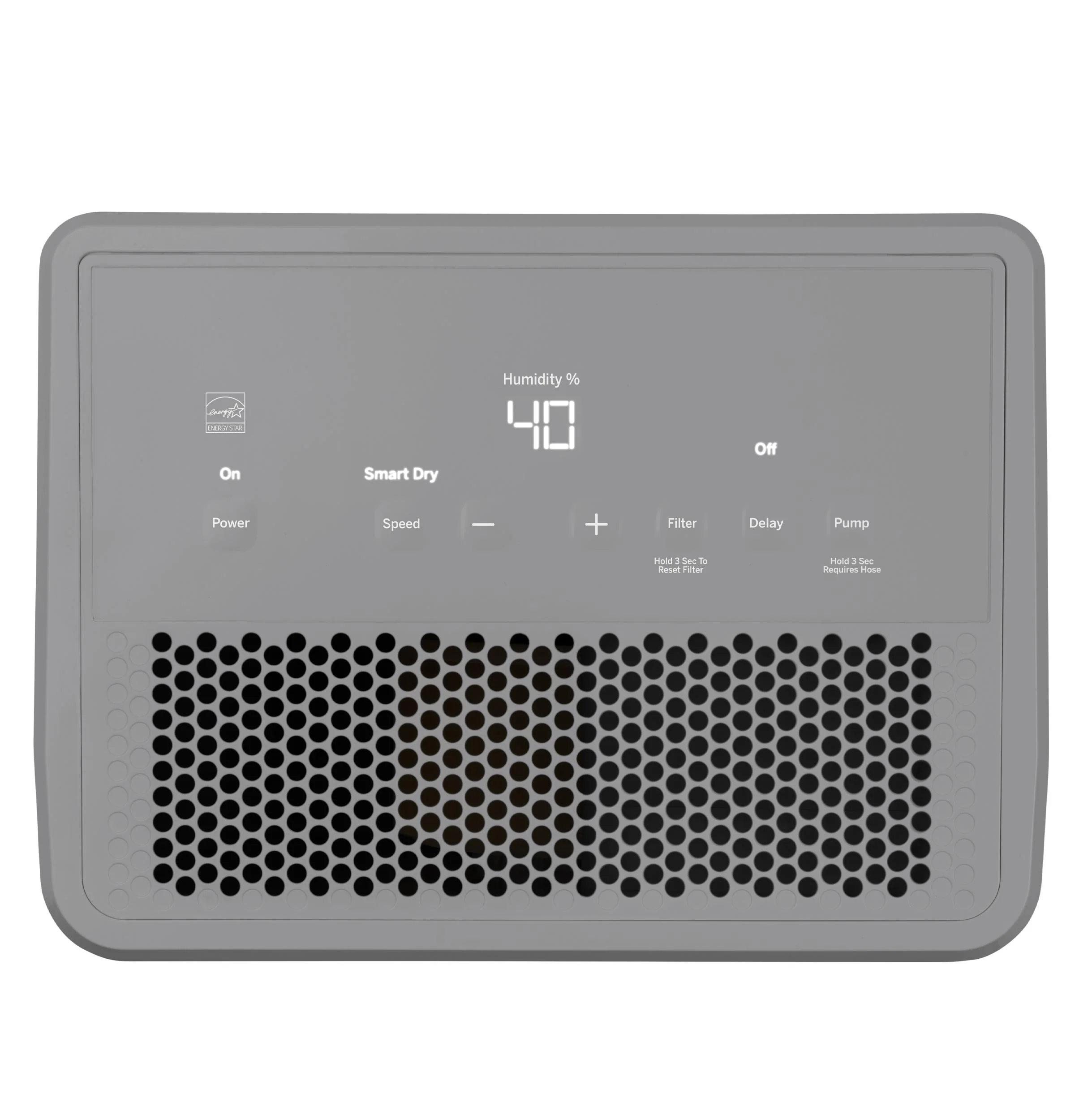 GE Appliances APHR50LB (Modelljahr 2025) – Tragbarer Luftentfeuchter mit integrierter Pumpe und Smart Dry-Funktion. Energy Star®-zertifiziert.