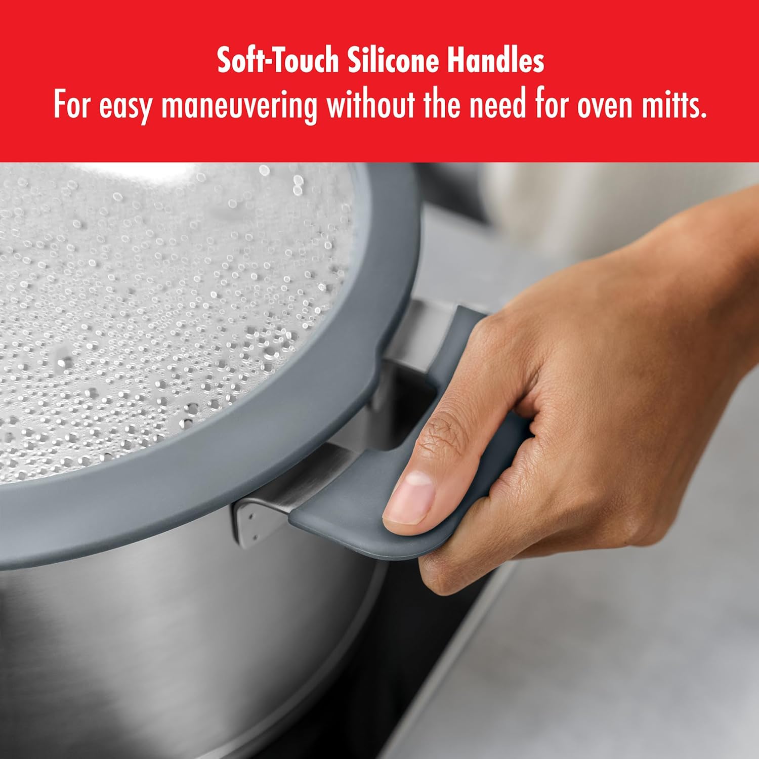 ZWILLING SIMPLIFY 66870-005-0 Topfset, Edelstahl, 5-teilig. Edelstahl, Silber/Schwarz