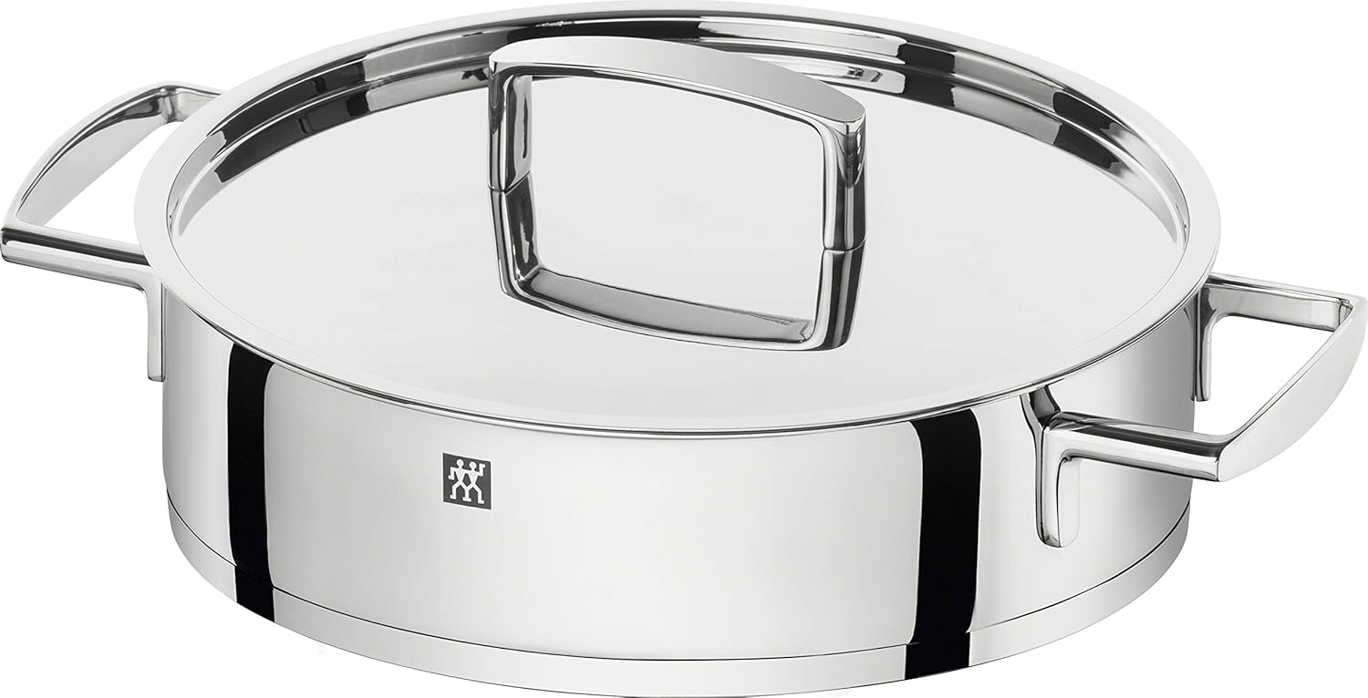 ZWILLING 5-teiliges Kochgeschirr-Set, 4 Deckel, induktionsgeeignet, Edelstahl, Farbe: Passion, Hellgrau, Durchmesser: 16 cm, 20 cm, 24 cm, 28 cm