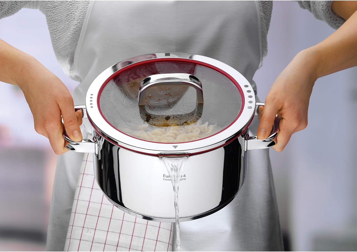 WMF Function 4-5-teiliges Kochgeschirr-Set, Edelstahl, induktionsgeeignet, 1 niedriger Topf (20 cm), 3 hohe Töpfe (16 cm, 20 cm und 24 cm) mit Deckel, 1 Topf (16 cm)