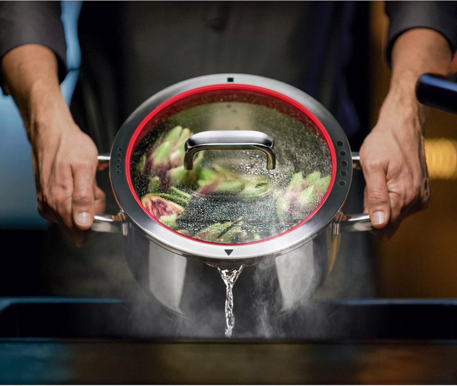 WMF Function 4-5-teiliges Kochgeschirr-Set, Edelstahl, induktionsgeeignet, 1 niedriger Topf (20 cm), 3 hohe Töpfe (16 cm, 20 cm und 24 cm) mit Deckel, 1 Topf (16 cm)